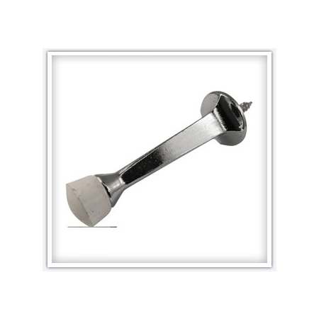 Hickory Hardware 2-7/8 Inch Baseboard Mounted Rigid Door Stop Chrome