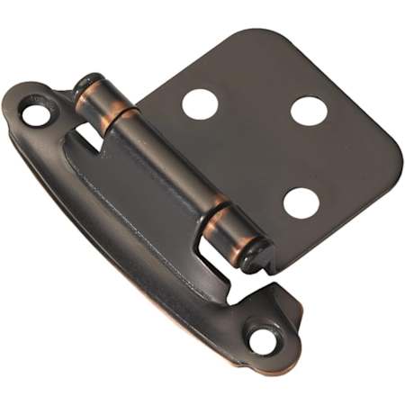Hickory Hardware Variable Overlay Traditional Cabinet Door Hinge with 170 Degree Opening Angle and Self Close Function - Pack of 20 Oil-Rubbed Bronze Highlighted
