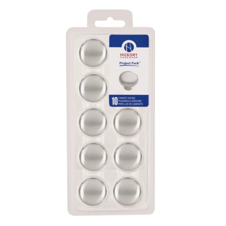 Hickory Hardware Pack of (10) - 1-1/4 Inch Mushroom Cabinet Knobs / Drawer Knobs Satin Nickel