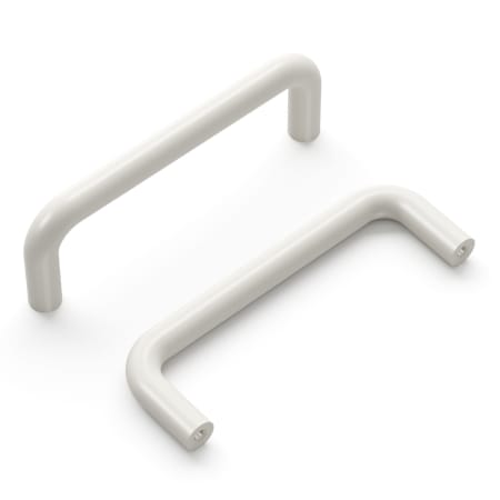Hickory Hardware Contemporary 3-3/4" Center To Center Wire Style Cabinet Handle / Drawer Pull White
