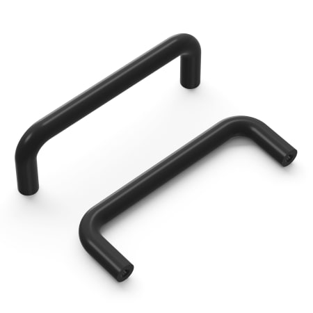 Hickory Hardware Contemporary 3-3/4" Center To Center Wire Style Cabinet Handle / Drawer Pull Black