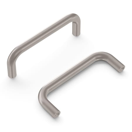 Hickory Hardware Contemporary 3" Center to Center Wire Cabinet Handle / Drawer Pull Satin Nickel