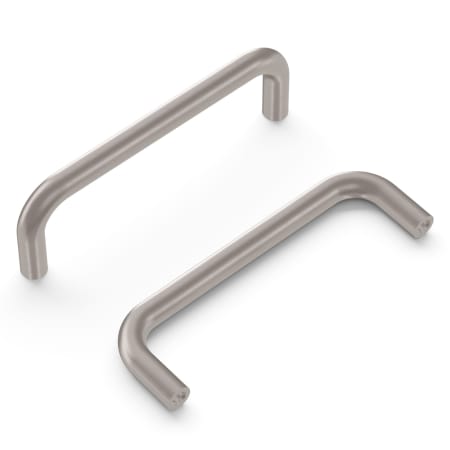 Hickory Hardware Contemporary 3-1/2" Center to Center Wire Cabinet Handle / Drawer Pull Satin Nickel