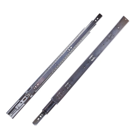 Hickory Hardware (5) Pairs - 24" Full Extension Side Mount Ball Bearing Soft Close Drawer Slides with 100 Pound Weight Capacity Cadmium