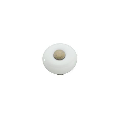 Hickory Hardware Tranquility 1-1/4 Inch Mushroom Cabinet Knob Blonde Antique With White