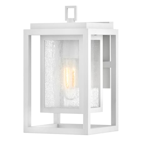 Hinkley Lighting Republic 1 Light 12" Tall Coastal Elements Outdoor Wall Sconce with Seedy Glass Shade Textured White
