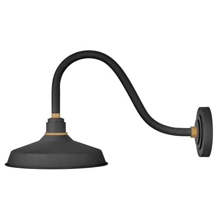 Hinkley Lighting Foundry 1 Light 14" Tall Outdoor Wall Sconce Textured Black / Brass