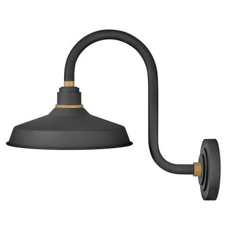 Hinkley Lighting Foundry 1 Light 17" Tall Outdoor Wall Sconce Textured Black / Brass