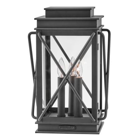 Hinkley Lighting Montecito 12v 10.5w 3 Light 19" Tall Pier Mount Post Light with LED Bulbs Included Museum Black