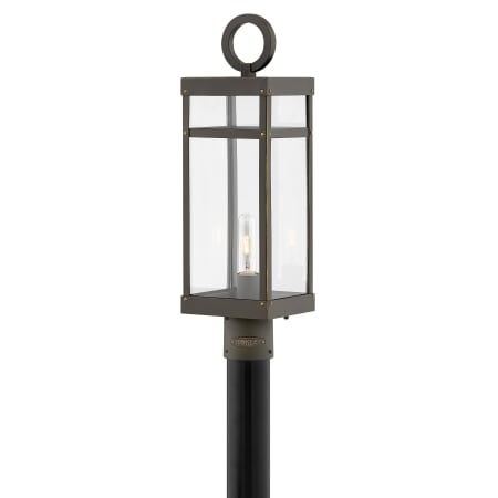 Hinkley Lighting Porter 120v 1 Light 23" Tall Lisa McDennon Post Light with Clear Glass Oil Rubbed Bronze