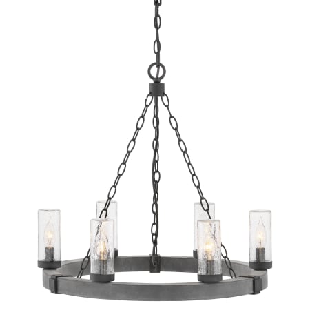 Hinkley Lighting Sawyer 6 Light 24" Wide LED Candle Style Chandelier Aged Zinc