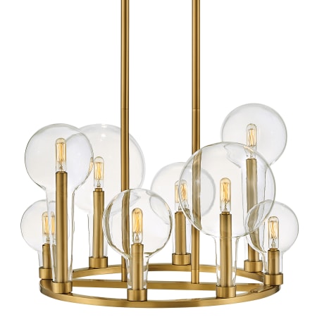 Hinkley Lighting Alchemy 8 Light 24" Wide Chandelier with Clear Glass Shades Lacquered Brass