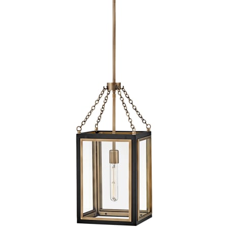 Hinkley Lighting Shaw 1 Light 10" Wide Mini Pendant Black / Heritage Brass