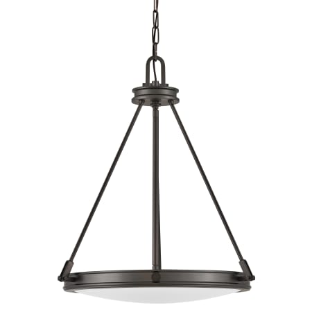 Hinkley Lighting Collier 4 Light 21-1/2" Wide Pendant with Etched Opal Glass Black Oxide