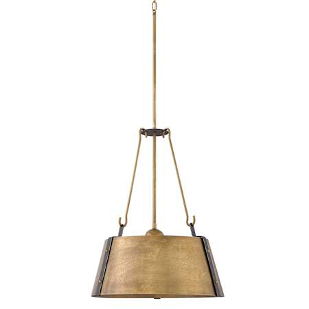 Hinkley Lighting Cartwright 3 Light 19-1/2" Wide Pendant Rustic Brass