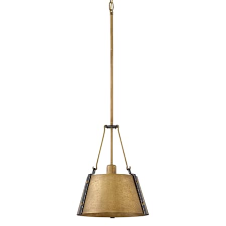 Hinkley Lighting Cartwright Single Light 11-1/2" Wide Pendant Rustic Brass