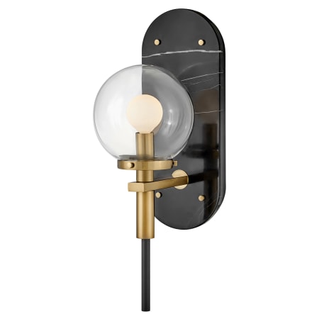 Hinkley Lighting Gilda 1 Light 16" Tall Lisa McDennon Wall Sconce Black / Heritage Brass