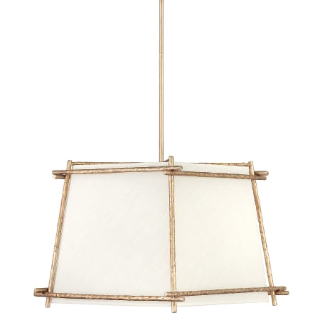 Hinkley Lighting Tress 4 Light 21" Wide Pendant with Fabric Shade Champagne Gold