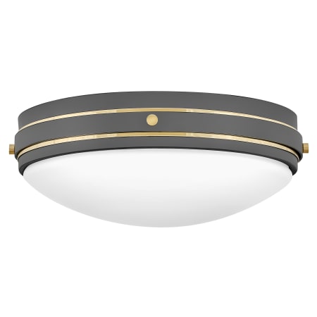 Hinkley Lighting Oliver 3 Light 16" Wide Flush Mount Bowl Ceiling Fixture Dark Matte Grey