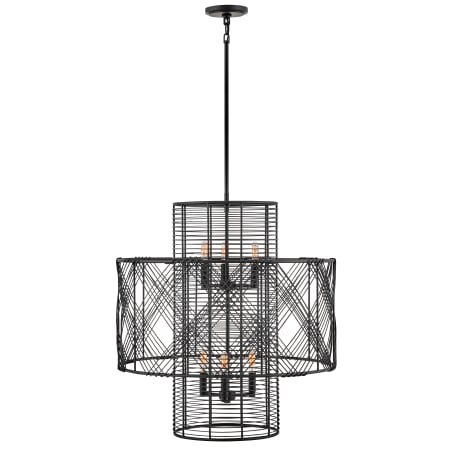 Chandelier with Canopy - BLK