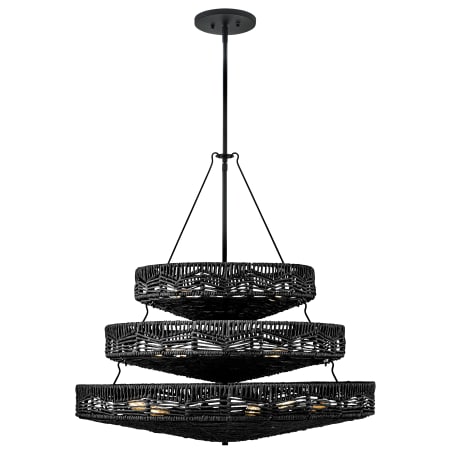 Chandelier with Canopy - BLK-BLK