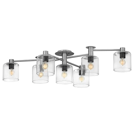 Hinkley Lighting Axel 7 Light 59" Wide Semi-Flush Ceiling Fixture Brushed Nickel