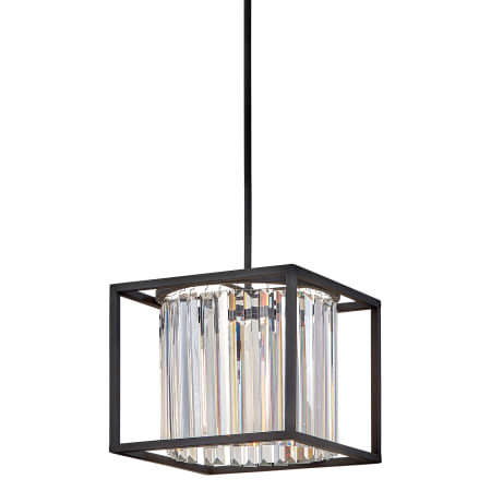 Hinkley Lighting Giada 1 Light 12" Wide Crystal Covertible Pendant / Semi-flush Ceiling Fixture Black