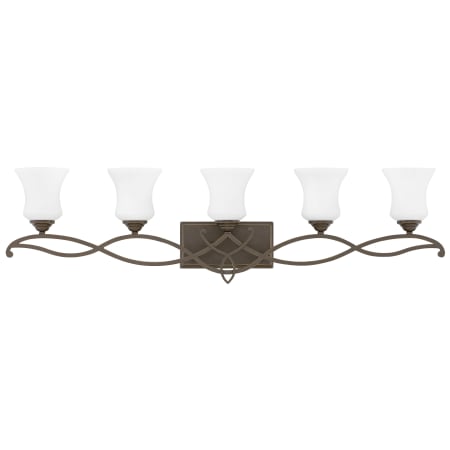 Hinkley Lighting Brooke 5 Light 41-1/2" Wide Bathroom Vanity Light with Etched Opal Glass Shades Olde Bronze