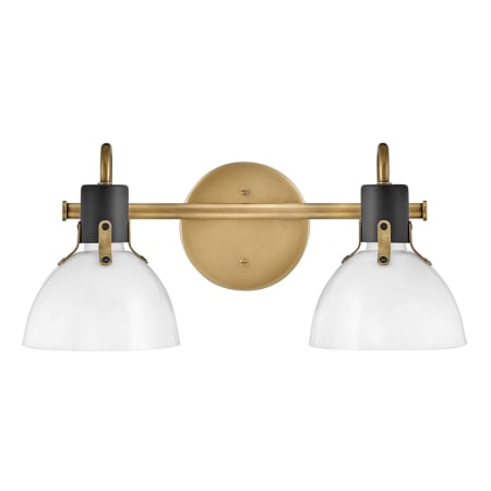 Hinkley Lighting Argo 2 Light 18" Wide Bathroom Vanity Light Heritage Brass / Black