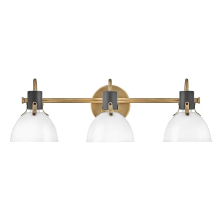 Hinkley Lighting Argo 3 Light 25" Wide Bathroom Vanity Light Heritage Brass / Black