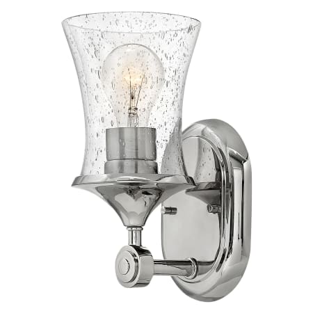Hinkley Lighting Thistledown 1 Light Bathroom Sconce with Seedy Glass Polished Nickel