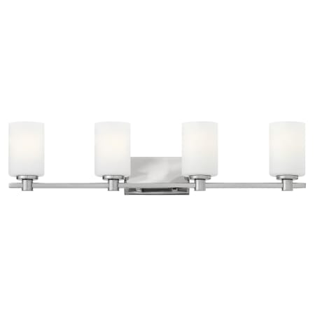 Hinkley Lighting Karlie 4 Light 32" Wide Bathroom Vanity Light with Etched Opal Glass Chrome