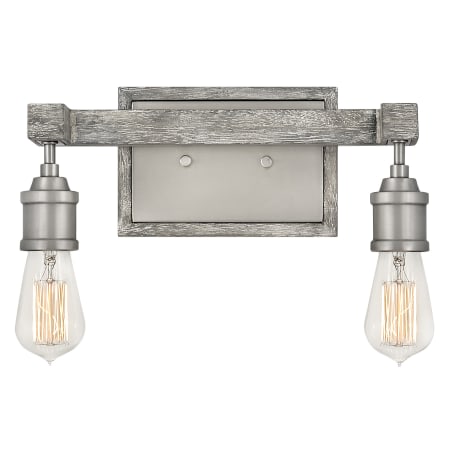 Hinkley Lighting Denton 2 Light 14" Wide Bathroom Vanity Light Pewter / Driftwood Grey