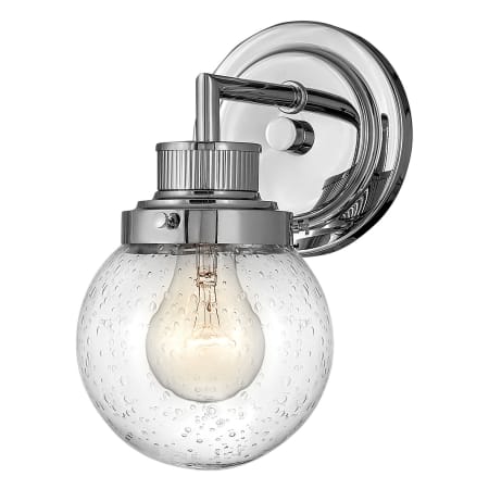 Hinkley Lighting Poppy 1 Light 10" Tall Bathroom Sconce with Clear Seedy Glass Chrome