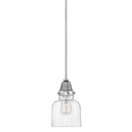 Hinkley Lighting Academy 1 Light 6-1/2" Wide Mini Pendant with Seedy Glass English Nickel