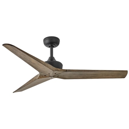 Hinkley Lighting Chisel 52" 3 Blade Indoor / Outdoor Smart Ceiling Fan with HIRO Control Matte Black / Driftwood