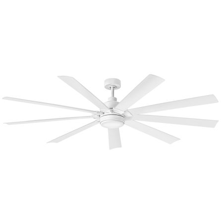 Hinkley Lighting Turbine 80" 9 Blade Smart LED Indoor / Outdoor Ceiling Fan with HIRO Control Chalk White / Chalk White