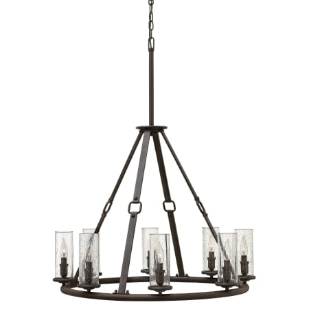 Hinkley Lighting Dakota 8 Light Chandelier with Seedy Glass Shades Oil Rubbed Bronze