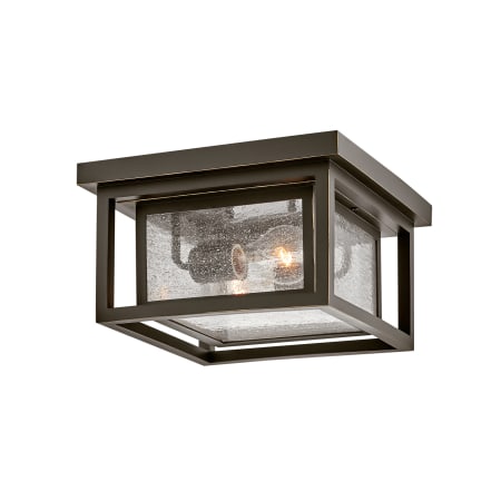 Hinkley Lighting Republic 2 Light 11" Wide Semi-Flush Square Outdoor Ceiling Fixture Oil Rubbed Bronze