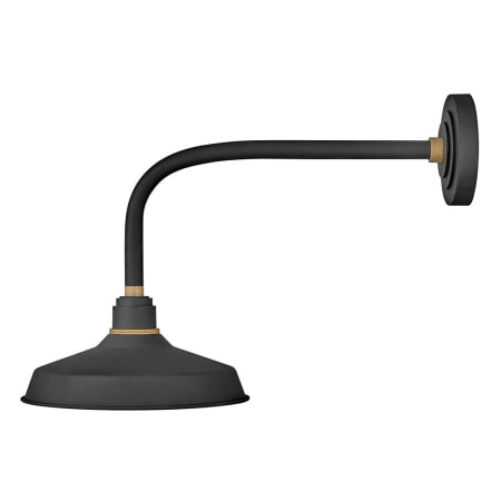 Hinkley Lighting Foundry Single Light 16" Tall Outdoor Wall Sconce Textured Black / Brass