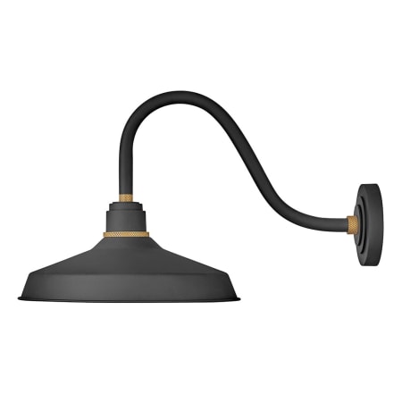 Hinkley Lighting Foundry Single Light 15" Tall Outdoor Wall Sconce Textured Black / Brass