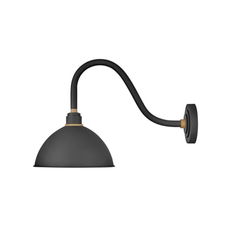Hinkley Lighting Foundry Single Light 17" Tall Outdoor Wall Sconce Textured Black / Brass