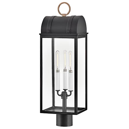 Hinkley Lighting Campbell 3 Light 25" Tall Post Light Black