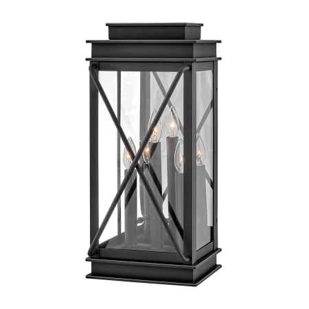 Hinkley Lighting Montecito Large Wall Mount Lantern Museum Black