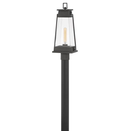 Hinkley Lighting Arcadia 1 Light 22" Tall Post Light with Clear Glass Aged Copper Bronze