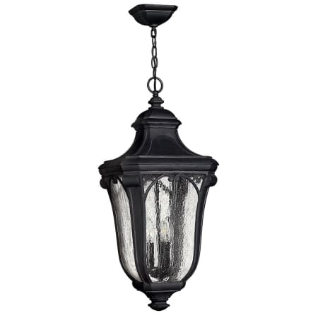 Hinkley Lighting 3 Light Outdoor Lantern Pendant from the Trafalgar Collection Museum Black