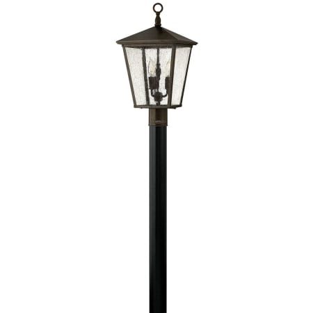 Hinkley Lighting Trellis 3 Light 21" Tall Post Light with Clear Glass Regency Bronze