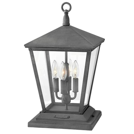 Hinkley Lighting Trellis 12v 14w 4 Light 20" Tall Pier Mount Post Light with LED Bulbs Included Aged Zinc