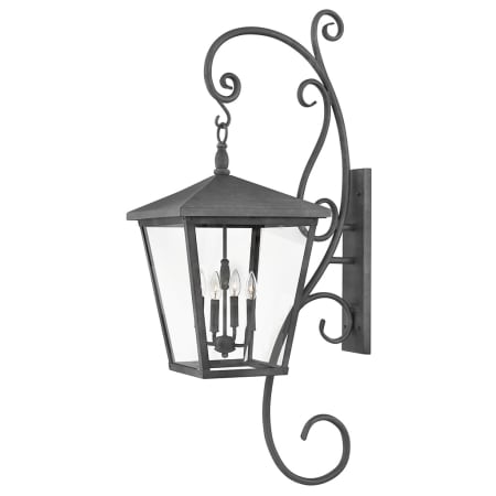 Hinkley Lighting Trellis 4 Light 52" Tall Outdoor Wall Sconce with Scroll and LED Bulbs Included Aged Zinc