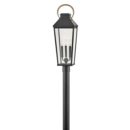 Hinkley Lighting Dawson 3 Light 30" Tall Post Light Black